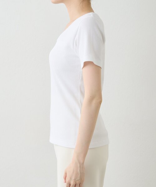 Drawing Numbers(ドローイング ナンバーズ)の「【Drawing Numbers】リブラウンドネックカットソー(Tシャツ/カットソー・レディース・ブラック/ホワイト・38)」の10枚目の写真