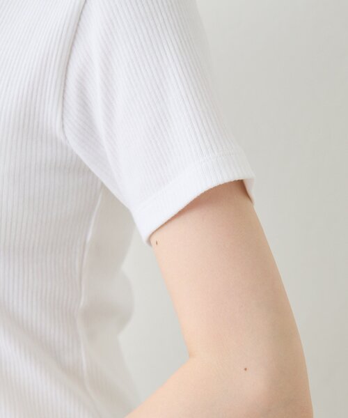 Drawing Numbers(ドローイング ナンバーズ)の「【Drawing Numbers】リブラウンドネックカットソー(Tシャツ/カットソー・レディース・ブラック/ホワイト・38)」の12枚目の写真