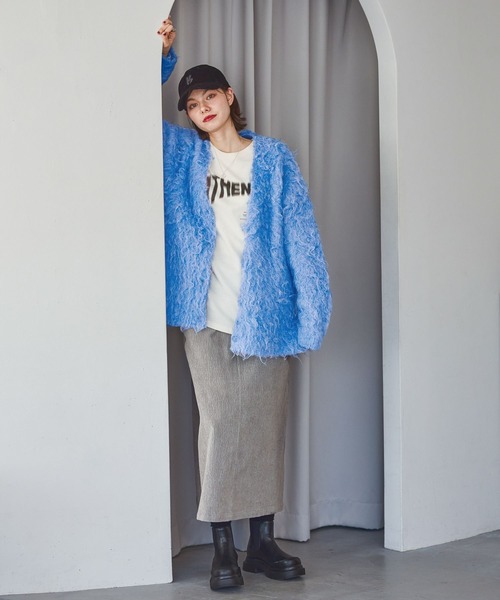 niko and...(ニコアンド)の「アソートグラフィックロングTシャツ(Tシャツ/カットソー・レディース・オフホワイト/ブラウン/ピンク/チャコール・MEDIUM/LARGE)」の10枚目の写真