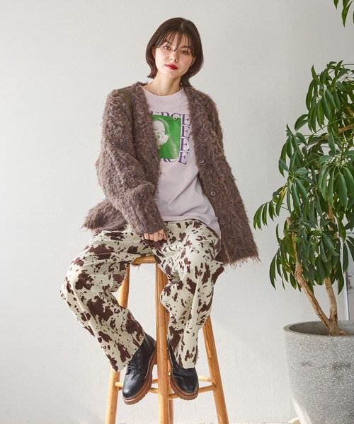 niko and...(ニコアンド)の「アソートグラフィックロングTシャツ(Tシャツ/カットソー・レディース・オフホワイト/ブラウン/ピンク/チャコール・MEDIUM/LARGE)」の14枚目の写真