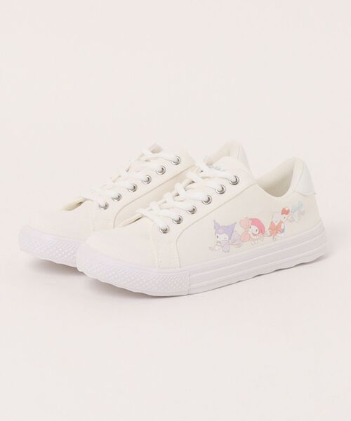 sanrio(サンリオ)の「sanrio/サンリオ リボンデザイン スニーカー 「ハローキティ、マイメロディ、シナモロール、クロミ」(スニーカー・レディース・ブラック/ホワイト系その他/ホワイト・S/M/L/LL)」の17枚目の写真