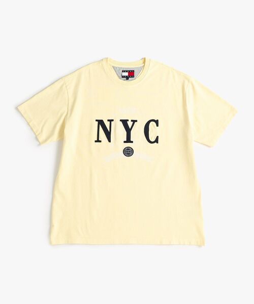 tommy jeans（トミー ジーンズ）の「リラックスベストバーシティTシャツ（Tシャツ/カットソー・メンズ・ベージュ/ブルー・LARGE/MEDIUM/SMALL）」の2枚目の写真