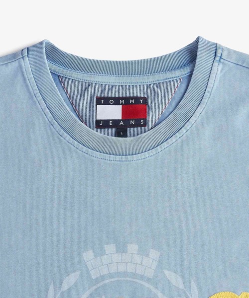 tommy jeans（トミー ジーンズ）の「リラックスベストバーシティTシャツ（Tシャツ/カットソー・メンズ・ベージュ/ブルー・LARGE/MEDIUM/SMALL）」の5枚目の写真