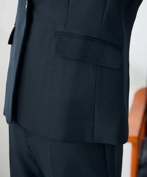 a.v.v（アーヴェヴェ）の「【洗える/イージーケア/ストレッチ】パウダーツイルVネックジャケット（ノーカラージャケット・レディース・ブラック/ブラウン/ネイビー・40/38/36/42/34）」の10枚目の写真