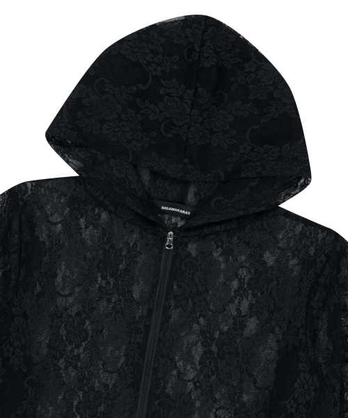 AAKAM（アーカム）の「Laced Zip-Up Hoodie (Black)（パーカー・レディース・その他・FREE）」の9枚目の写真