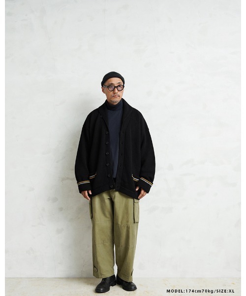 WAIPER.inc（ワイパーインク）の「WAIPER.inc 米軍 USMA カデットセーター【WP1106】（カーディガン/ボレロ・メンズ・ブラック・L/XL/XXL）」の5枚目の写真