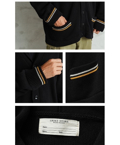 WAIPER.inc（ワイパーインク）の「WAIPER.inc 米軍 USMA カデットセーター【WP1106】（カーディガン/ボレロ・メンズ・ブラック・L/XL/XXL）」の14枚目の写真