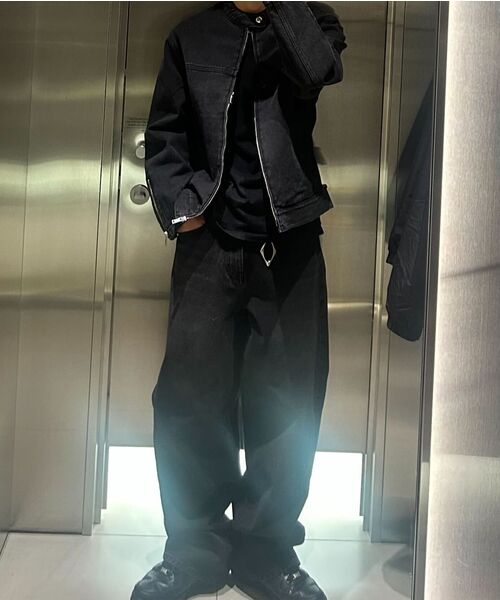 MUSINSA STANDARD（ムシンサスタンダード）の「エクストラワイドデニムパンツ [ウォッシュドブラック]（デニムパンツ・メンズ・その他・29/30/31/33/26/27/28/40/38/42/36/34/32）」の15枚目の写真