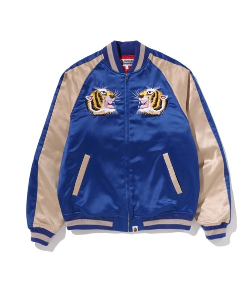 A BATHING APE（アベイシングエイプ）の「TIGER SOUVENIR JACKET（スカジャン・メンズ・ブルー/ピンク・LARGE/XX-LARGE/MEDIUM/X-LARGE/SMALL）」の2枚目の写真