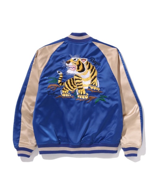A BATHING APE（アベイシングエイプ）の「TIGER SOUVENIR JACKET（スカジャン・メンズ・ブルー/ピンク・LARGE/XX-LARGE/MEDIUM/X-LARGE/SMALL）」の3枚目の写真