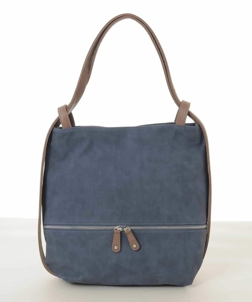 MK MICHEL KLEIN（エムケーミッシェルクラン）の「[2WAY/A4収納可]布帛風デザイン変形トートバッグ（トートバッグ・レディース・ピンク/ライトグレー/ネイビー/ブラック・00）」の5枚目の写真
