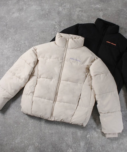 mihns closet(ミンズクローゼット)の「【mihns closet/ミンズクローゼット】パデッドジャケット ショートブルゾン メンズ レディース ユニセックス(ダウンジャケット/コート・レディース・オフホワイト/ミント/ブラック・LL/M/L/S)」の2枚目の写真