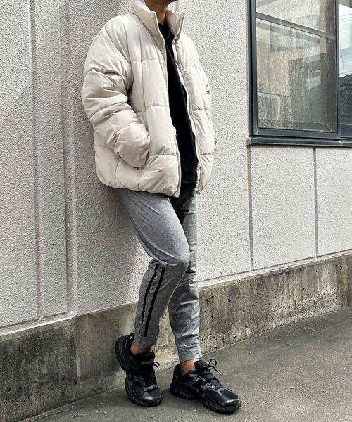 mihns closet(ミンズクローゼット)の「【mihns closet/ミンズクローゼット】パデッドジャケット ショートブルゾン メンズ レディース ユニセックス(ダウンジャケット/コート・レディース・オフホワイト/ミント/ブラック・LL/M/L/S)」の7枚目の写真