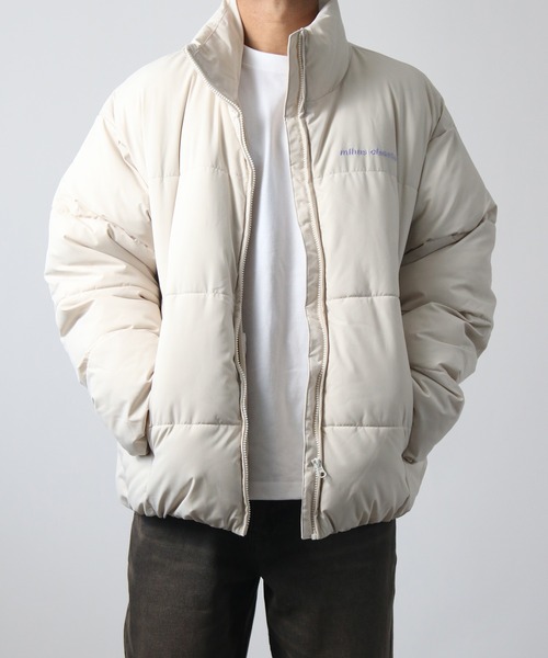 mihns closet(ミンズクローゼット)の「【mihns closet/ミンズクローゼット】パデッドジャケット ショートブルゾン メンズ レディース ユニセックス(ダウンジャケット/コート・レディース・オフホワイト/ミント/ブラック・LL/M/L/S)」の8枚目の写真