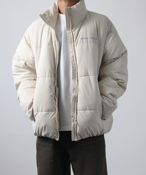 mihns closet(ミンズクローゼット)の「【mihns closet/ミンズクローゼット】パデッドジャケット ショートブルゾン メンズ レディース ユニセックス(ダウンジャケット/コート・レディース・オフホワイト/ミント/ブラック・LL/M/L/S)」の9枚目の写真
