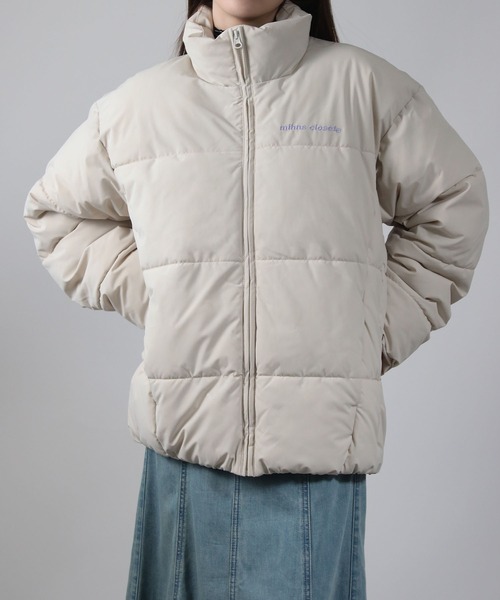 mihns closet(ミンズクローゼット)の「【mihns closet/ミンズクローゼット】パデッドジャケット ショートブルゾン メンズ レディース ユニセックス(ダウンジャケット/コート・レディース・オフホワイト/ミント/ブラック・LL/M/L/S)」の14枚目の写真