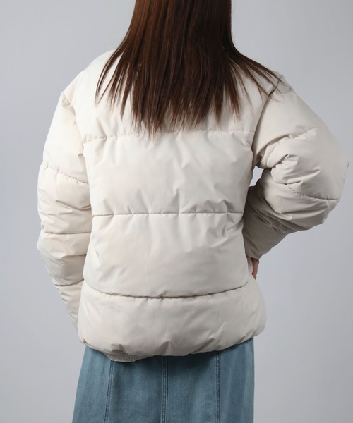 mihns closet(ミンズクローゼット)の「【mihns closet/ミンズクローゼット】パデッドジャケット ショートブルゾン メンズ レディース ユニセックス(ダウンジャケット/コート・レディース・オフホワイト/ミント/ブラック・LL/M/L/S)」の16枚目の写真