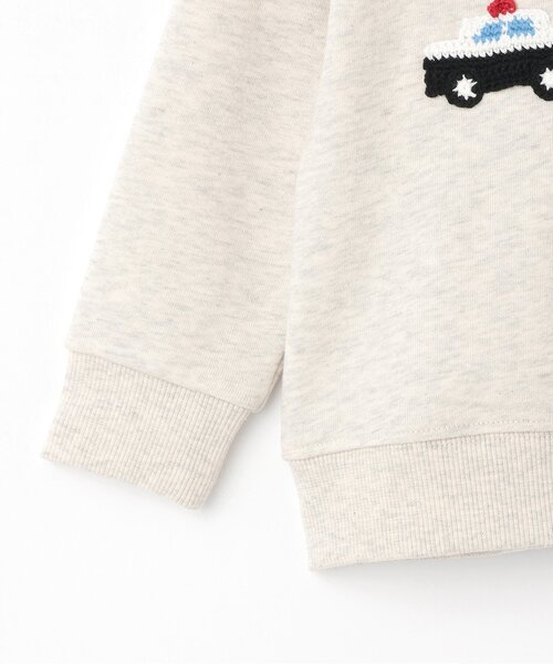 kladskap（クレードスコープ）の「【人気商品再入荷】【直営店で取り扱い無し】働く車編みモチーフトレーナー（スウェット・キッズ・ネイビー/オートミール・110cm/100cm/90cm/120cm）」の6枚目の写真