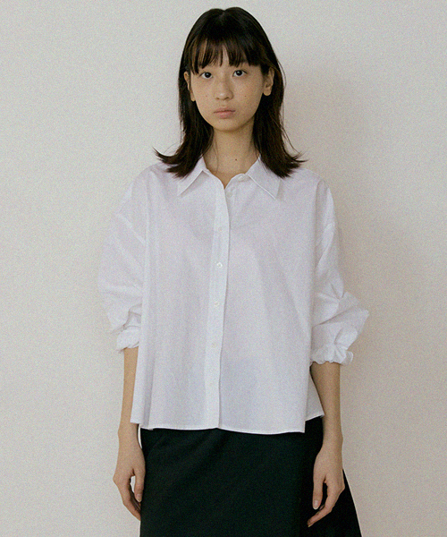 basic cotton shirt-white
