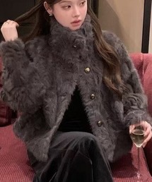 ファーショートスタンドジャケット