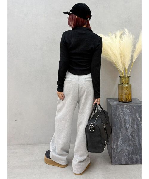 EVRIS（エヴリス）の「グラフィックプリントスウェットパンツ（スウェットパンツ・レディース・グレー/ブラック・MEDIUM/SMALL）」の18枚目の写真