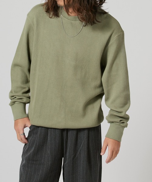 FLISTFIA(フリストフィア)の「FLISTFIA Long Sleeve Sweater / LR04016(スウェット・メンズ・ブルー/グリーン・4)」の6枚目の写真