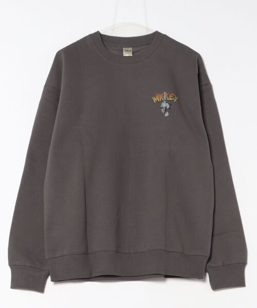 Disney（ディズニー）の「【 Disney 】 USED風 プリント クルーネックスウェット 25W11（スウェット・レディース・ダークブルー/ブラック系その他/スミクロ・MEDIUM/LARGE）」の2枚目の写真