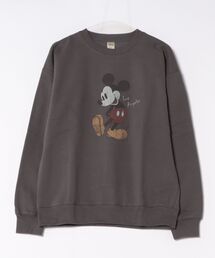 【 Disney 】 USED風 プリント クルーネックスウェット 25W11