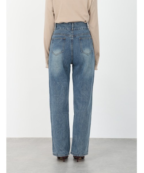 fifth（フィフス）の「ダブルボタンストレートデニム（デニムパンツ・レディース・ブルー/ブラック・M）」の13枚目の写真