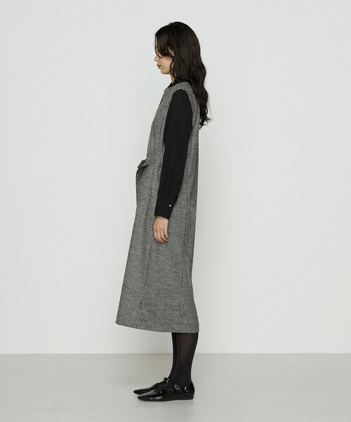 K.T KIYOKO TAKASE（キヨコタカセ）の「千鳥バランサー ジャンパードレス（ワンピース・レディース・ブラック系その他・9号/7号/11号）」の8枚目の写真