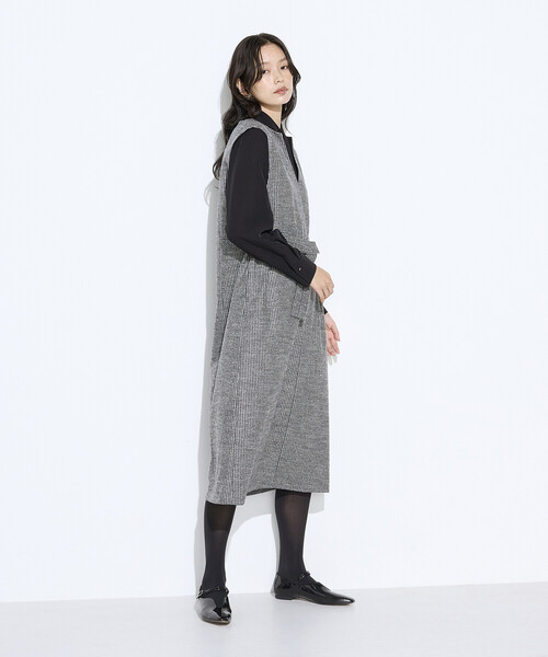 K.T KIYOKO TAKASE（キヨコタカセ）の「千鳥バランサー ジャンパードレス（ワンピース・レディース・ブラック系その他・9号/7号/11号）」の14枚目の写真