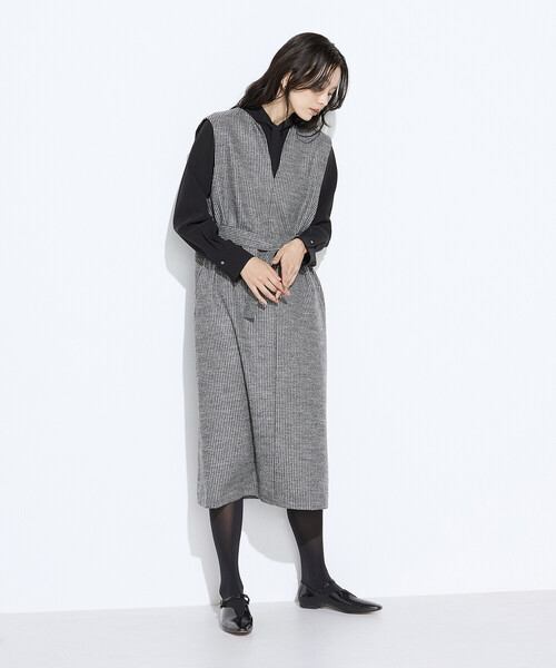 K.T KIYOKO TAKASE（キヨコタカセ）の「千鳥バランサー ジャンパードレス（ワンピース・レディース・ブラック系その他・9号/7号/11号）」の15枚目の写真