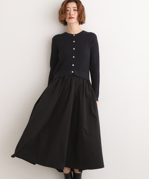 ニットドッキングワンピース Aラインドッキングニットワンピースsdpxyf9017 ピンク – [公式]SAISON