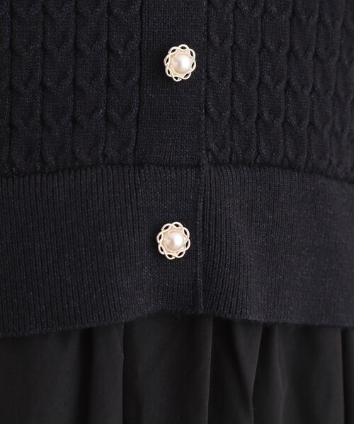 grove（グローブ）の「ケーブルニットドッキングワンピース（ワンピース・レディース・グレー/ブラック/ボルドー・02/03/01/04/05）」の11枚目の写真