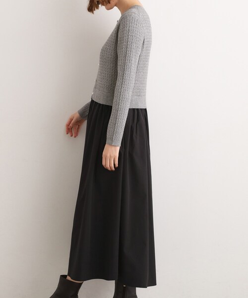 grove（グローブ）の「ケーブルニットドッキングワンピース（ワンピース・レディース・グレー/ブラック/ボルドー・02/03/01/04/05）」の17枚目の写真