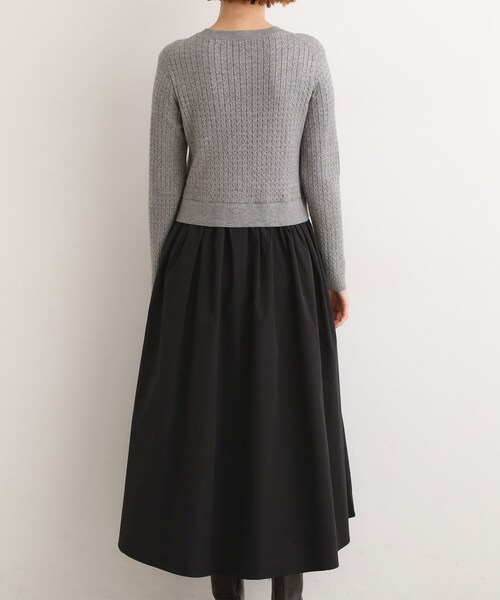 grove（グローブ）の「ケーブルニットドッキングワンピース（ワンピース・レディース・グレー/ブラック/ボルドー・02/03/01/04/05）」の18枚目の写真