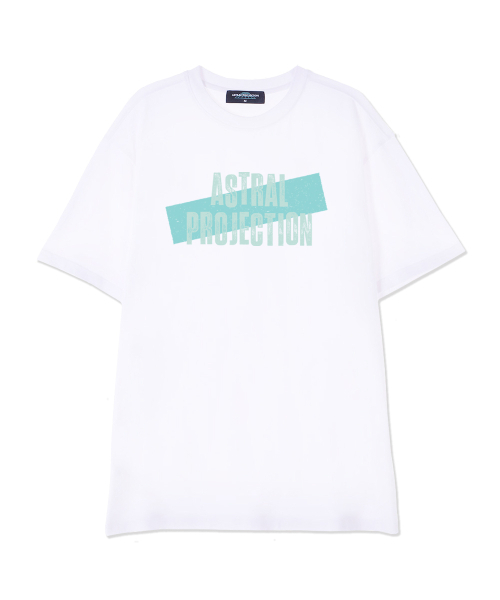ASTRAL PROJECTION(アストラルプロジェクション)の「ヴィンテージレタリングテープスーピマコットンラウンドネック半袖Tシャツ_ホワイト(Tシャツ/カットソー・メンズ・その他・XX-LARGE/LARGE/X-LARGE)」の1枚目の写真