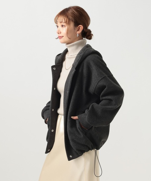 BAYFLOW（ベイフロー）の「ウーリーボンディングパーカー（ブルゾン・レディース・グレー/ブラック・FREE）」の21枚目の写真