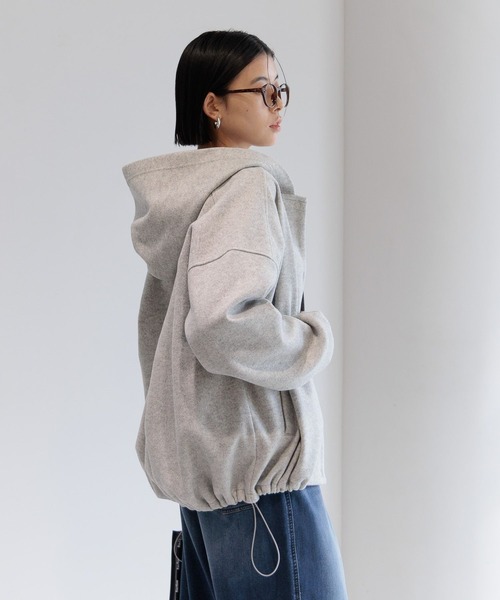 BAYFLOW（ベイフロー）の「ウーリーボンディングパーカー（ブルゾン・レディース・グレー/ブラック・FREE）」の14枚目の写真