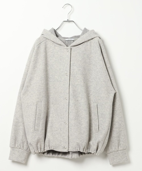 BAYFLOW（ベイフロー）の「ウーリーボンディングパーカー（ブルゾン・レディース・グレー/ブラック・FREE）」の3枚目の写真