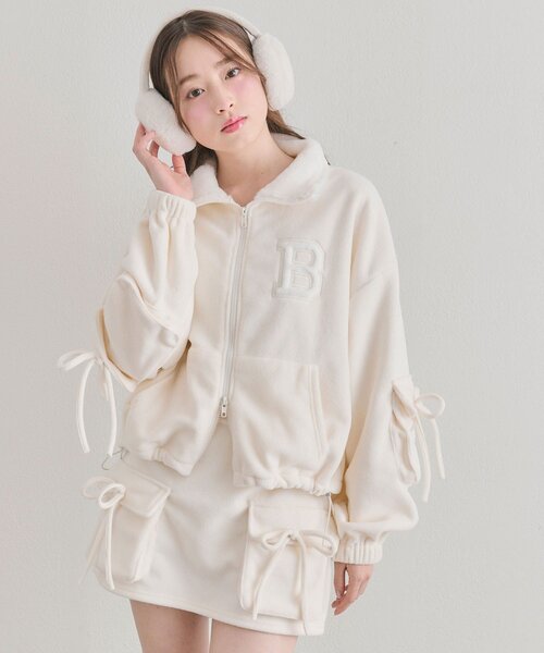 OLIVE des OLIVE(オリーブデオリーブ)の「フリースタイトミニスカート(スカート・レディース・チャコールグレー/アイボリー/トップグレー・FREE)」の13枚目の写真