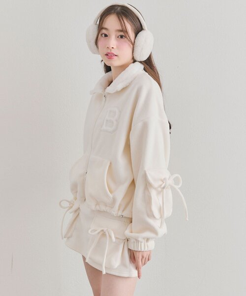 OLIVE des OLIVE(オリーブデオリーブ)の「フリースタイトミニスカート(スカート・レディース・チャコールグレー/アイボリー/トップグレー・FREE)」の15枚目の写真