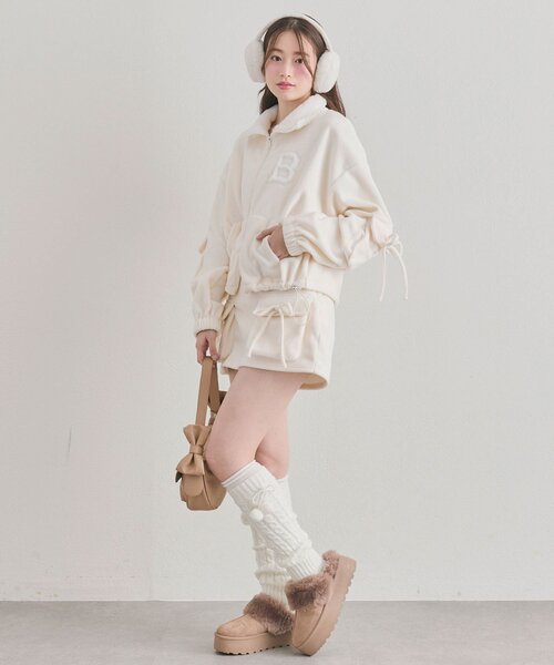 OLIVE des OLIVE(オリーブデオリーブ)の「フリースタイトミニスカート(スカート・レディース・チャコールグレー/アイボリー/トップグレー・FREE)」の18枚目の写真