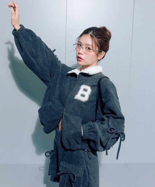 OLIVE des OLIVE(オリーブデオリーブ)の「フリースタイトミニスカート(スカート・レディース・チャコールグレー/アイボリー/トップグレー・FREE)」の22枚目の写真