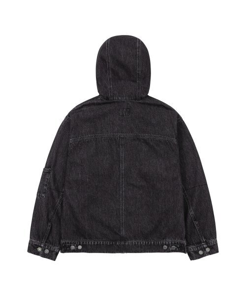 WELLBEING EXPRESS(ウェルビーイングエクスプレス)の「Hooded Denim Jacket Black(デニムジャケット・レディース・その他・MEDIUM/SMALL)」の2枚目の写真