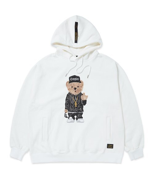 STIGMA(スティグマ)の「EMB COMPTON BEAR OVERSIZED HEAVY SWEAT HOODIE WHITE(パーカー・メンズ・その他・LARGE/MEDIUM/X-LARGE)」の1枚目の写真