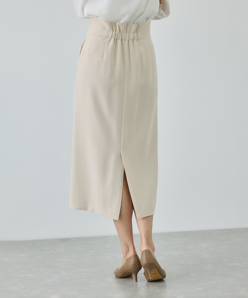 ROPE'（ロペ）の「トリアセダブルクロス ハイウエストタイトスカート/イージーケア・セットアップ対応・26SS（スカート・レディース・ベージュ/ネイビー・36/38/40）」の4枚目の写真