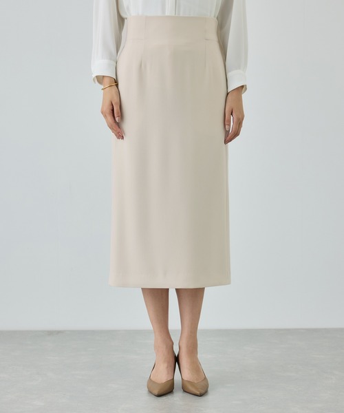 ROPE'（ロペ）の「トリアセダブルクロス ハイウエストタイトスカート/イージーケア・セットアップ対応・26SS（スカート・レディース・ベージュ/ネイビー・36/38/40）」の11枚目の写真