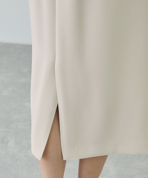 ROPE'（ロペ）の「トリアセダブルクロス ハイウエストタイトスカート/イージーケア・セットアップ対応・26SS（スカート・レディース・ベージュ/ネイビー・36/38/40）」の18枚目の写真