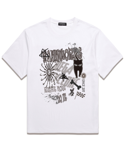 VANNWORKS(バンワークス)の「CAT DO IT オーバーサイズ 半袖Tシャツ (VS0113) ホワイト(Tシャツ/カットソー・レディース・その他・XX-LARGE/SMALL/MEDIUM/LARGE/X-LARGE)」の1枚目の写真